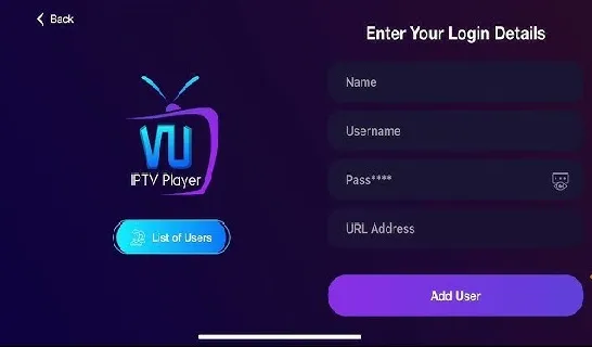 Como usar o VU IPTV PLAYER